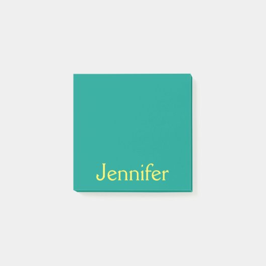 Notes de post-it personnalisées par vert turquoise (Devant)