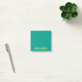 Notes de post-it personnalisées par vert turquoise (Bureau)