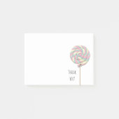 Notes de post-it Pink Swirl Lollipop (Devant)