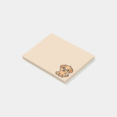Notes de post-it pour chien de dessin mignon (Incliné)