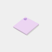 Notes de post-it pourpres sensibles de crocus (Incliné)