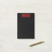 Notes de post-it privées en noir (Sur un bureau)
