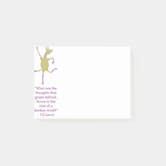 Notes de post-it radieuses d'âne de Jennets (Devant)