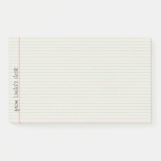 Notes de post-it rayées d'extra large de papier de (Devant)