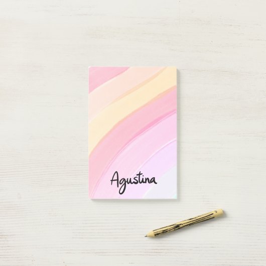 Notes de post-it rectangulaires de l'argentine Arc (Sur un bureau)