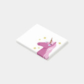 Notes de post-it roses de licorne (Incliné)