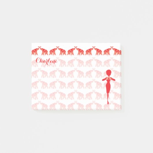 Notes de post-it rouges de diva (Devant)