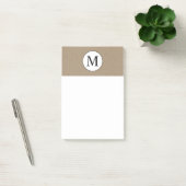 Notes de post-it rustiques de monogramme (Bureau)