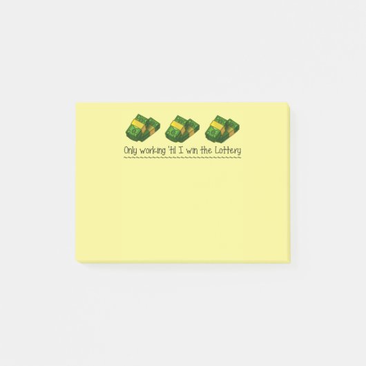 Notes de post-it : Seulement travaillant jusqu'à (Devant)
