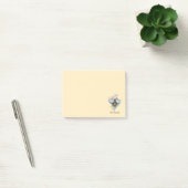 Notes de post-it sur l'abeille et l'arc-en-ciel (Bureau)
