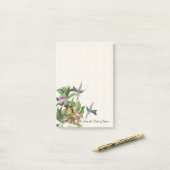 Notes de post-it sur les fleurs d'orchidées d'oise (Sur un bureau)