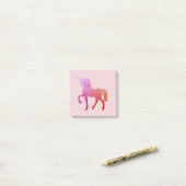 Notes de post-it Unicorne rose (Sur un bureau)