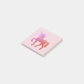 Notes de post-it Unicorne rose (Incliné)