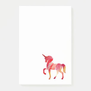 Notes de post-it Unicorne rose