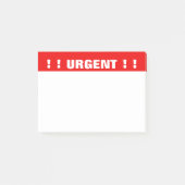 Notes de post-it "urgentes" prioritaire (Devant)