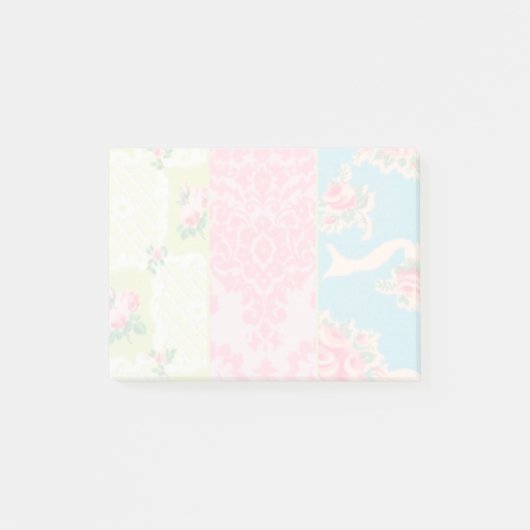Notes de post-it vintages de papier peint (Devant)