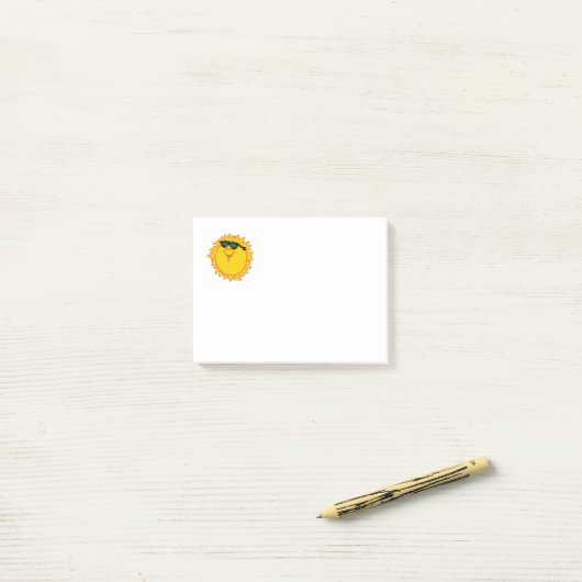 Notes de post-it x3 heureuses de Sun 4 (Sur un bureau)