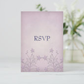 Notes de réponse de mariage floral Purple Mist (Debout devant)