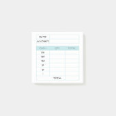 Notes de retrait post-it du budget bancaire (Devant)