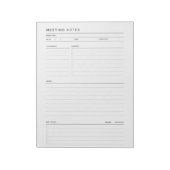 Notes de réunion Bloc-notes, Bloc-notes pour le tr (Tourné)
