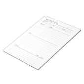 Notes de réunion Bloc-notes, Bloc-notes pour le tr (Incliné)