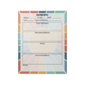 Notes de réunion Bloc-notes - Sun (Tourné)