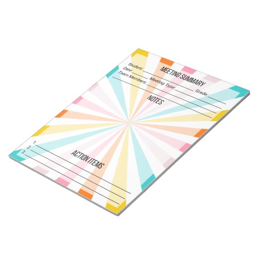 Notes de réunion/Résumé du Bloc-notes - Lumineux (Incliné)