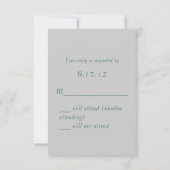 Notes de RSVP de mariage aux roses vert sauge (Dos)