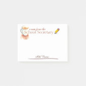 Notes de secrétaire post-it d'école (Devant)