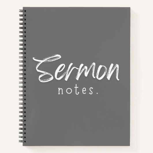 Notes de sermon Carnet spiral (Devant)