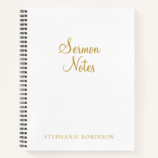 Notes de sermon Journal d'étude de la Bible chréti (Devant)