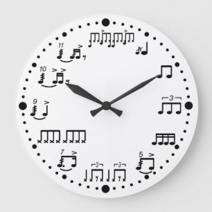 Notes de tambour et Rudiments Horloge musicale pou