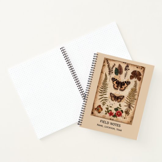 Notes de terrain Journal de la nature Papillon Vin (Intérieur)