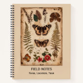 Notes de terrain Journal de la nature Papillon Vin (Devant)