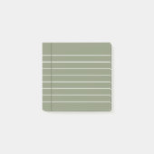 Notes de trait vert gras post-it (Devant)