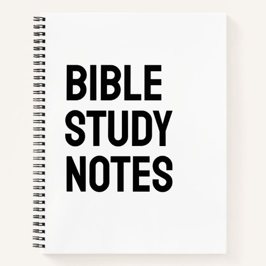 Notes d'étude biblique – Cahier à spirale blanc (Devant)