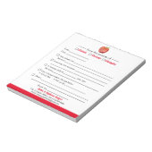 Notes d'excuses de l'élève pour le Bloc-notes de l (Tourné)