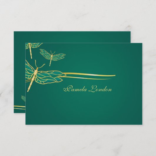 Notes d'or de Merci de libellules (Devant / Derrière)