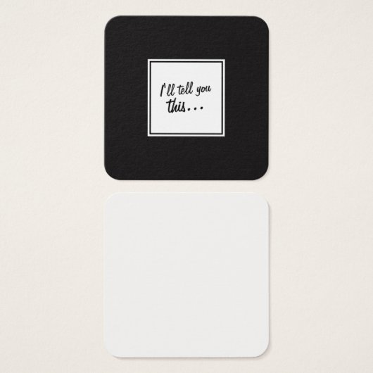 Notes du Carré noir et blanc pour les messages de  (Devant & derrière)