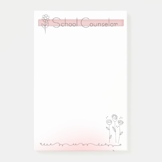 Notes d'un grand post-it floral simple de conseill (Devant)