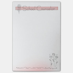 Notes d'un grand post-it floral simple de conseill