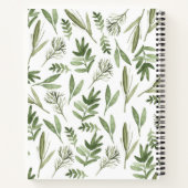 Notes et idées journal vert fleuri (Dos)