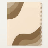 Notes et trucs marron beige Abstrait ondulé Pe (Dos)