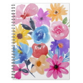 Notes florales classiques Carnet spiral/Journal (Devant)