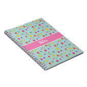 "Notes" florales pour les enfants mignons Carnet p (Côté Droit)