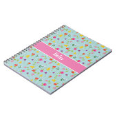 "Notes" florales pour les enfants mignons Carnet p (Côté gauche)