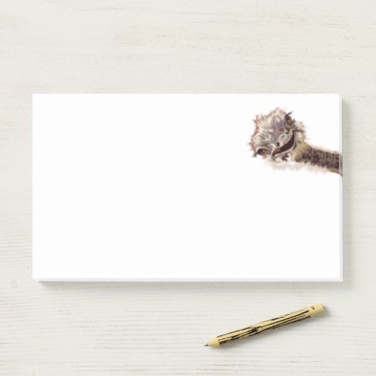 Notes Funny Ostrich Post-it® (Sur un bureau)