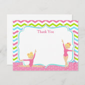 Notes gymnastiques de Merci d'anniversaire (Devant / Derrière)