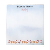 Notes hivernales | Nom | Bloc-notes Père Noël Ho H (Devant)