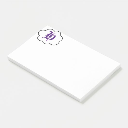 Notes initiales du monogramme H post-it (Incliné)